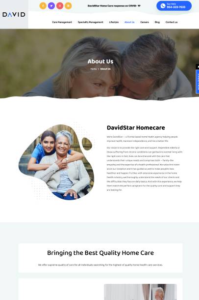 David Shield: Website for  Healthcare Agency designs