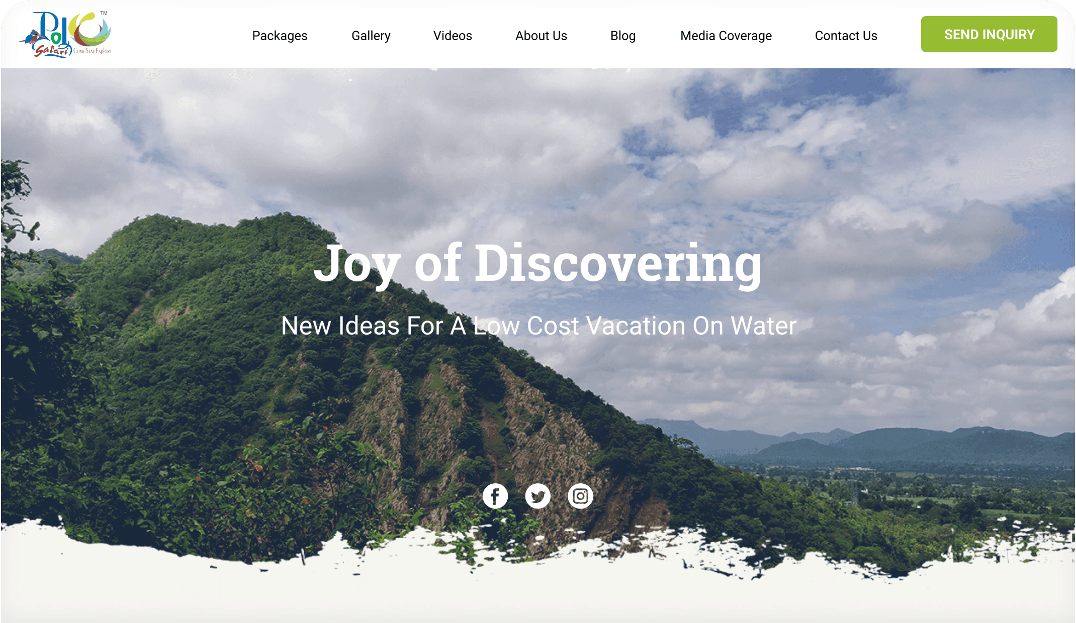 Polo Safari: Website for Travel Agency banner