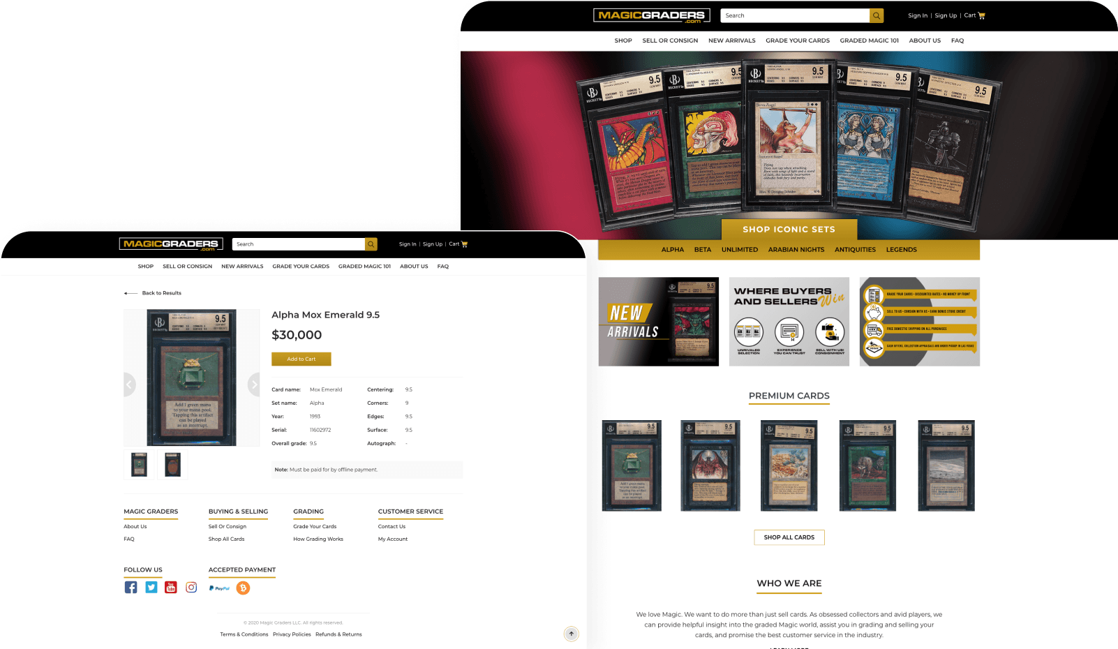 Magic Graders: Online marketplace for collectible cards banner