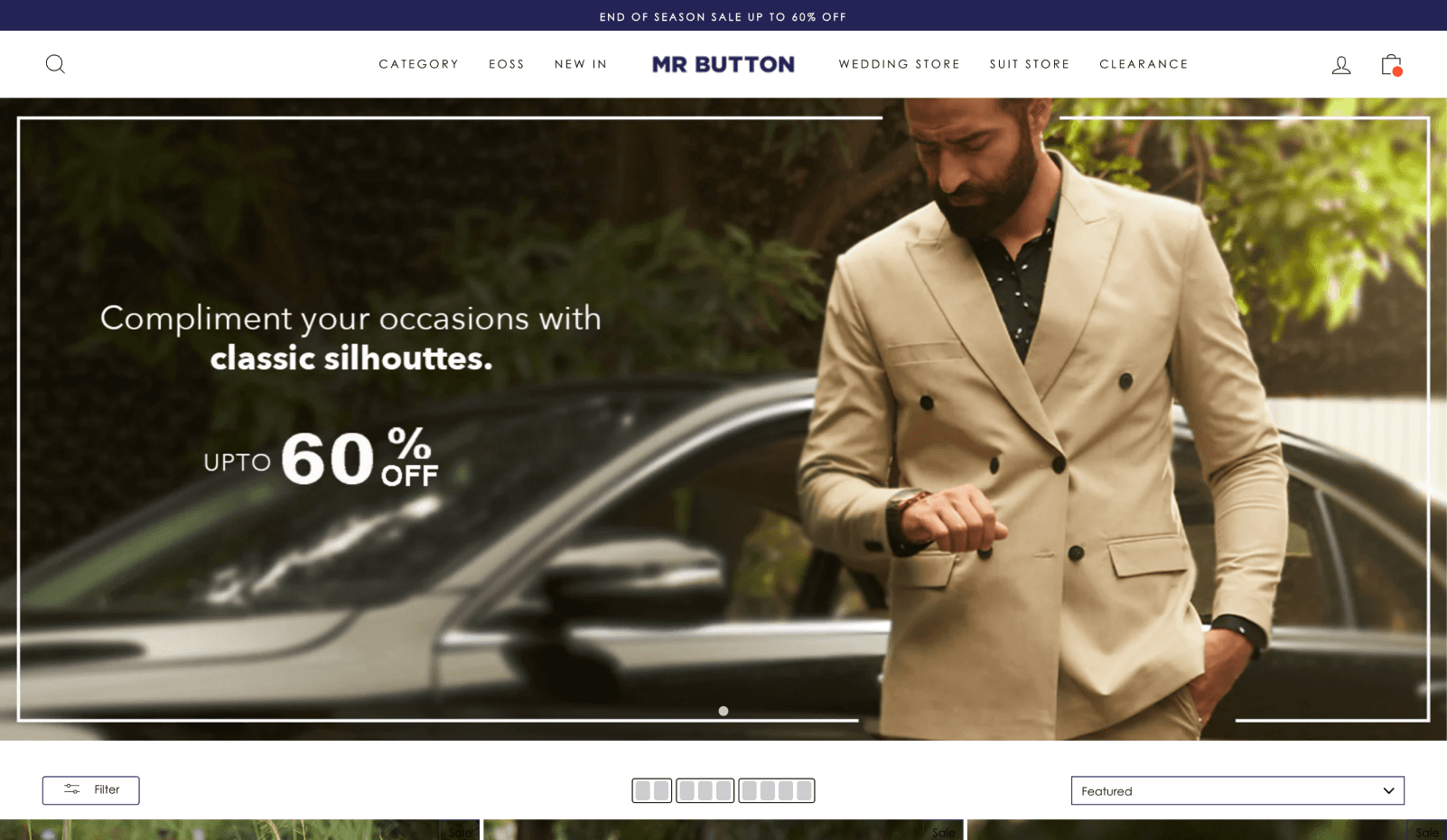 MrButton: E-commerce Clothing Store for Men banner