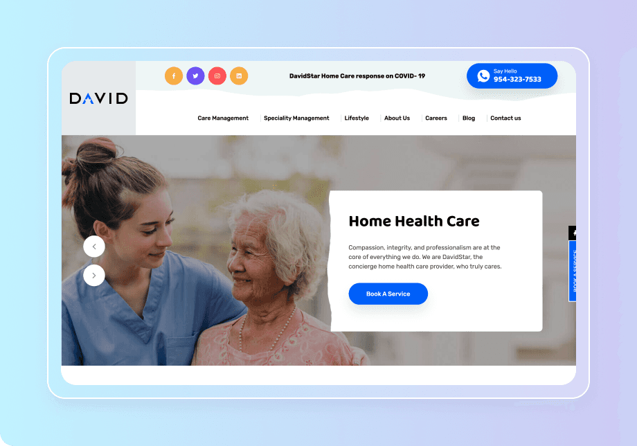 David Shield: Website for  Healthcare Agency